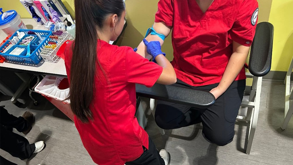 Phlebotomy students