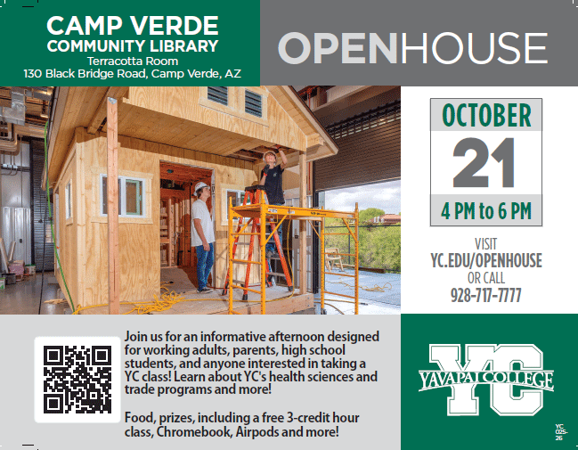 Camp Verde Open House flyer