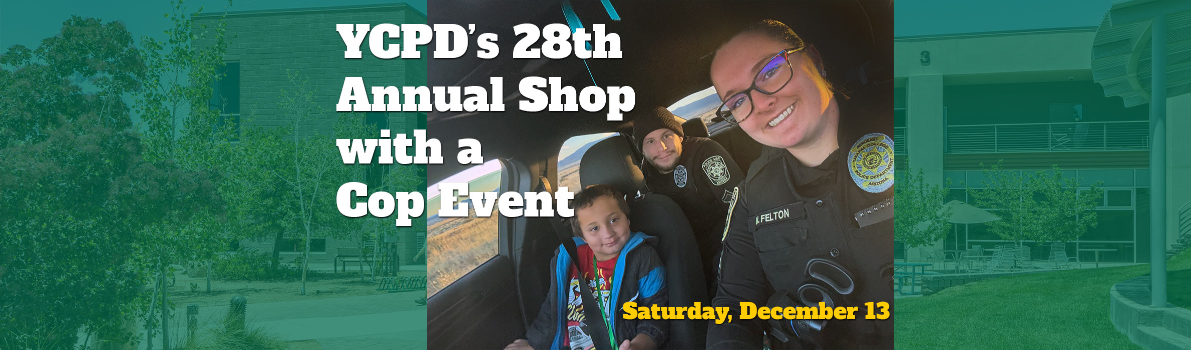 Going shopping with two police officers