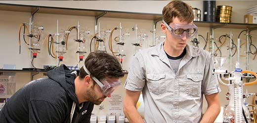 students in the chemistry lab