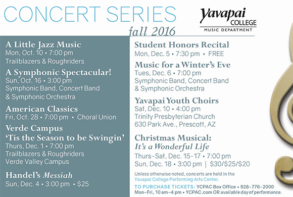 Latest Yavapai College News: Yavapai College Music Department