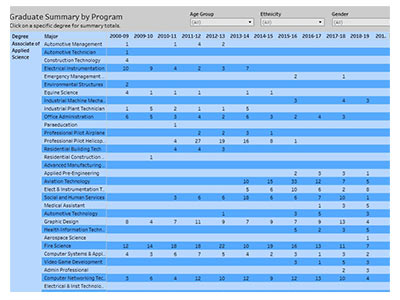 Graduate Summary dashboard thumbnail