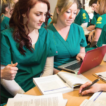 Nursing students in class