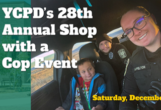 Going shopping with two police officers