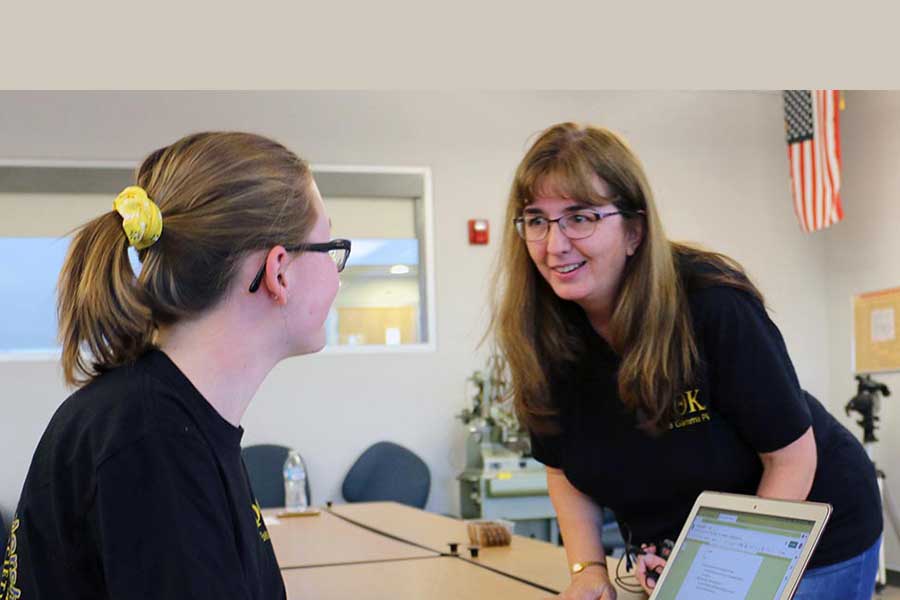 Phi Theta Kappa advisor Denise Woolsey