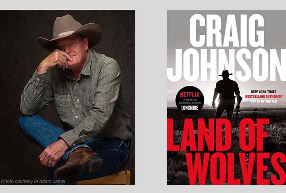 Images of Craig Johnson and his latest mystery novel 
