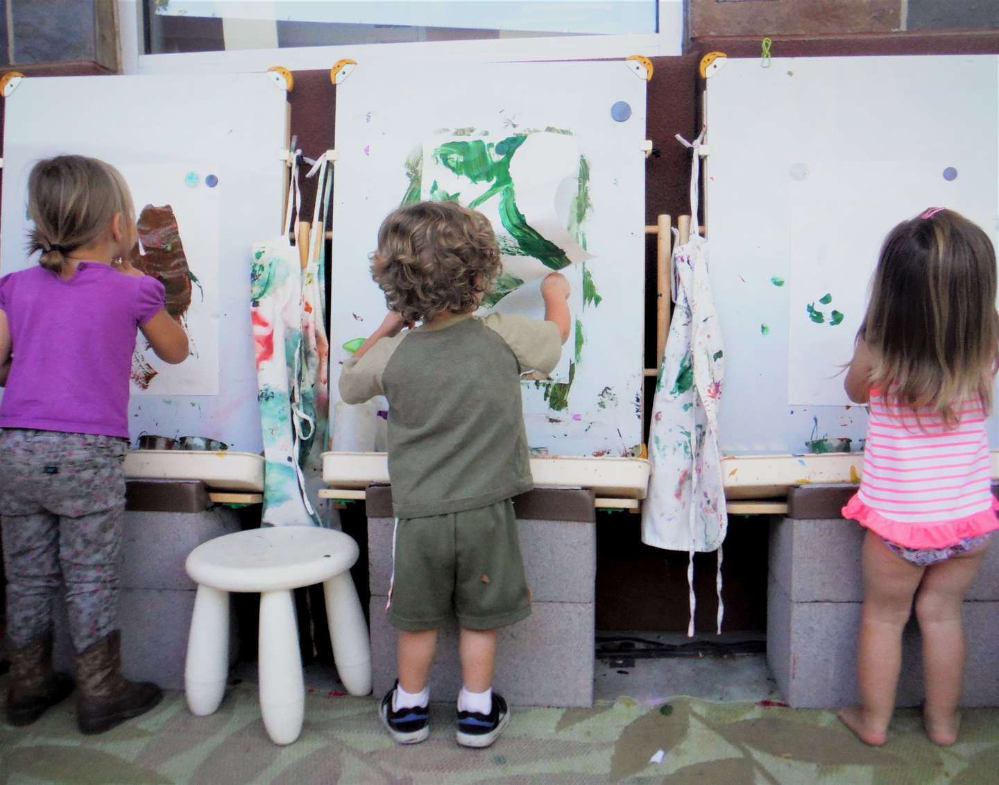 children at a blackboard