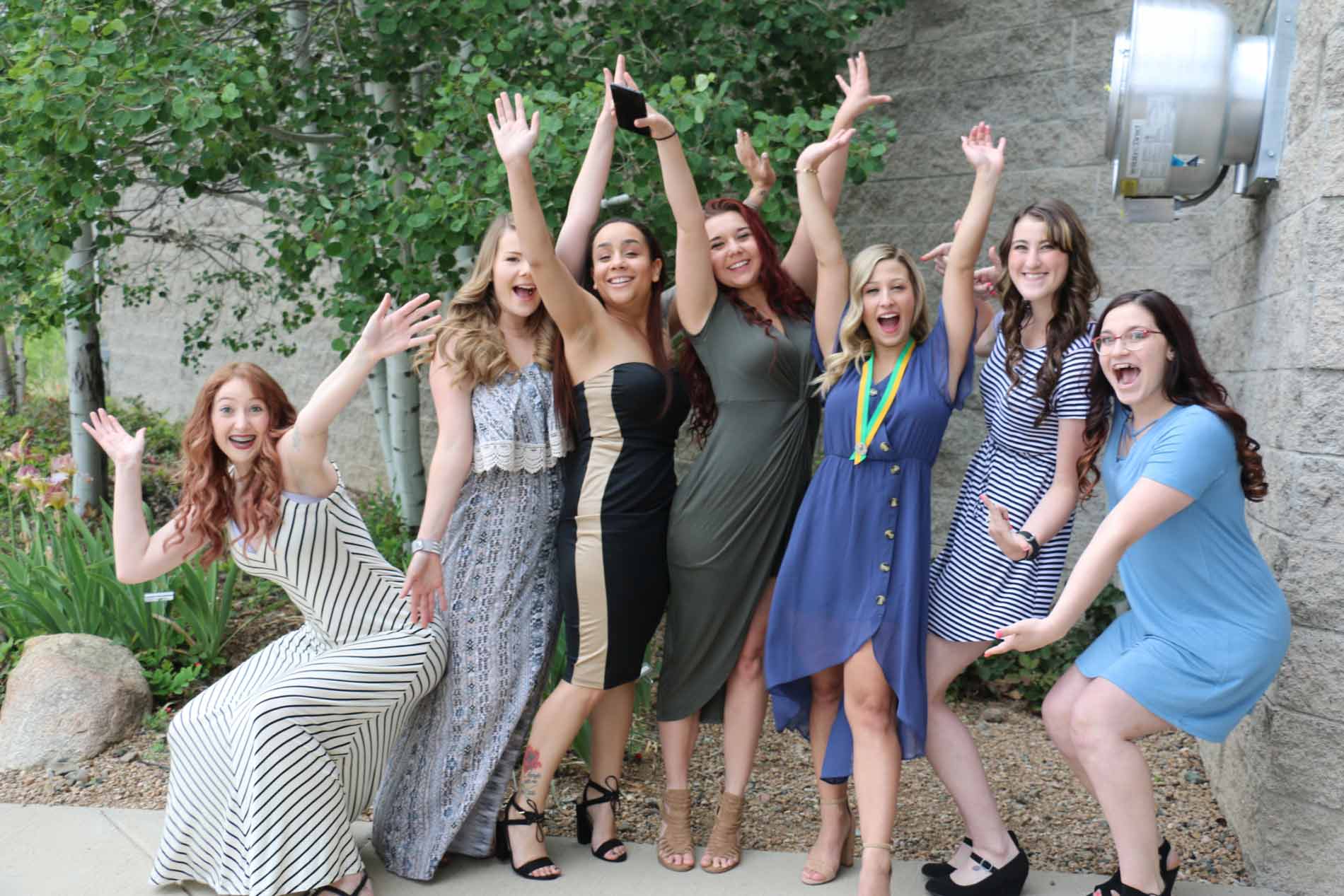 Graduates of the YC Nursing Program celebrate during the May 2019 pinning ceremony