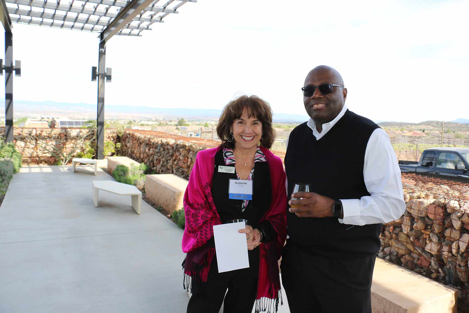 Valerie Wood and Yavapai College Vice President of Community Relations, Rodney Jenkins