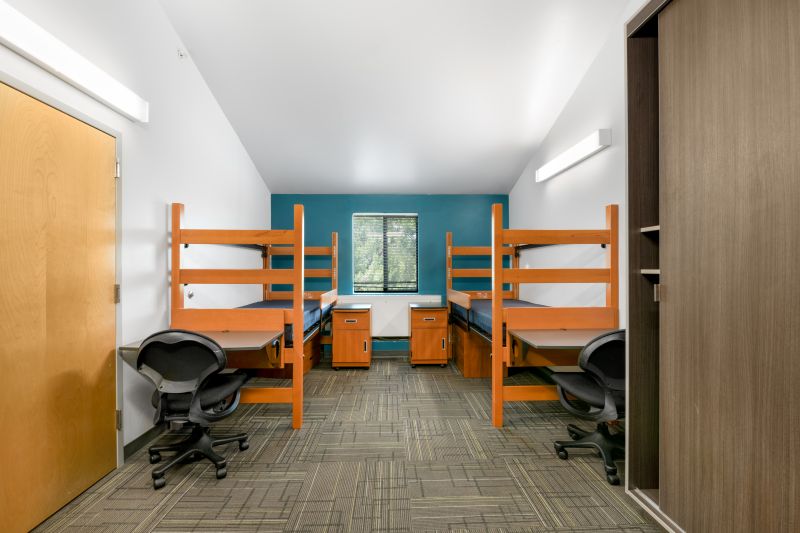Picture of a bunk bed and bathroom in Marapai Hall