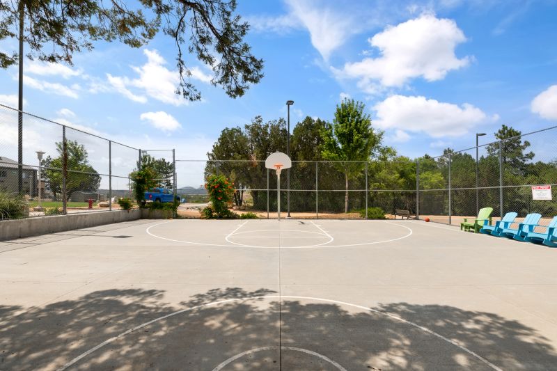 Basketball court at on-campus dorms